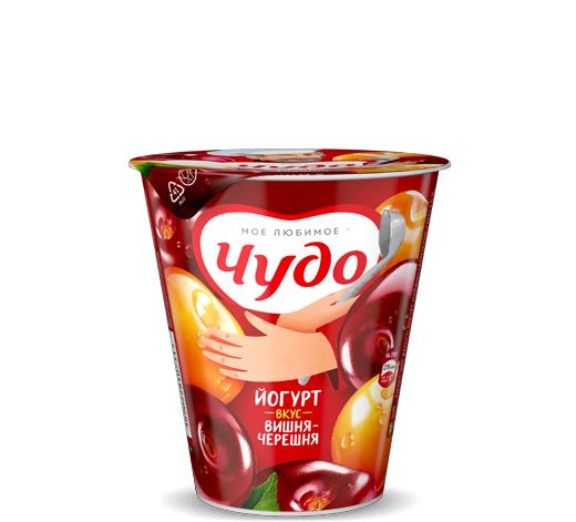 Густой йогурт ЧУДО Вишня-Черешня - купить на сайте